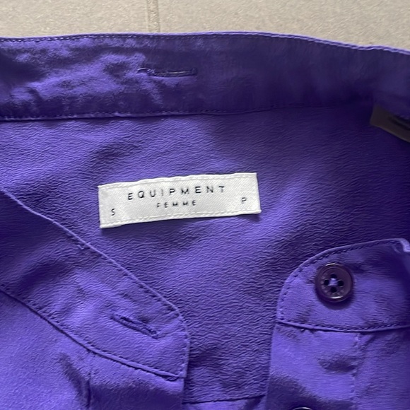 Equipment, silk purple, top/blouse - Picture 3 of 16